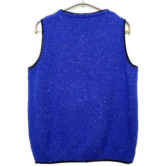 Embroidered Sweater Vest Women SZ M Blue Jays Birds Snowflakes Sparkle - Picture 2 of 15